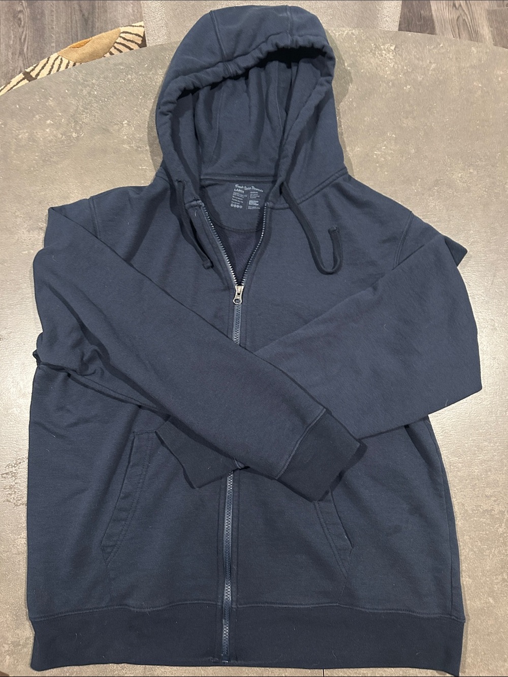 Fresh Clean Threads Navy Full-Zip Hoodie